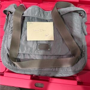 Marc Jacobs Gray Quilted Messenger Bag